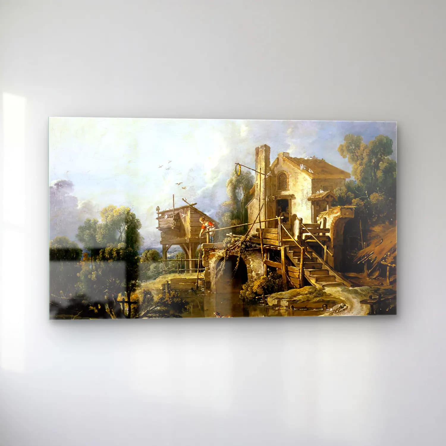 François Boucher – The Mill at Charenton cam tablo — sol açıdan görünüm