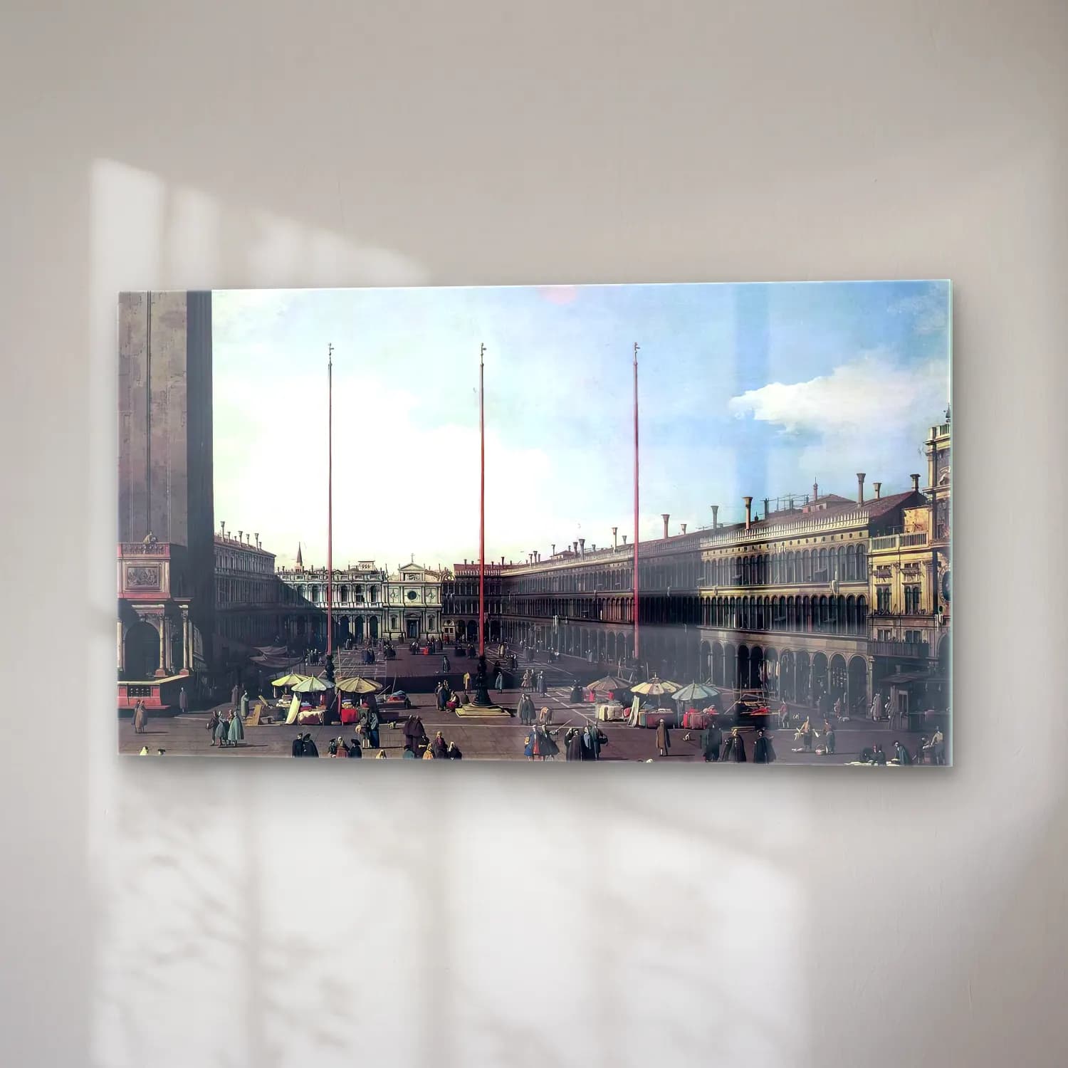 Vintage Roma – Kırmızı Tonlar cam tablo — sağ açıdan görünüm