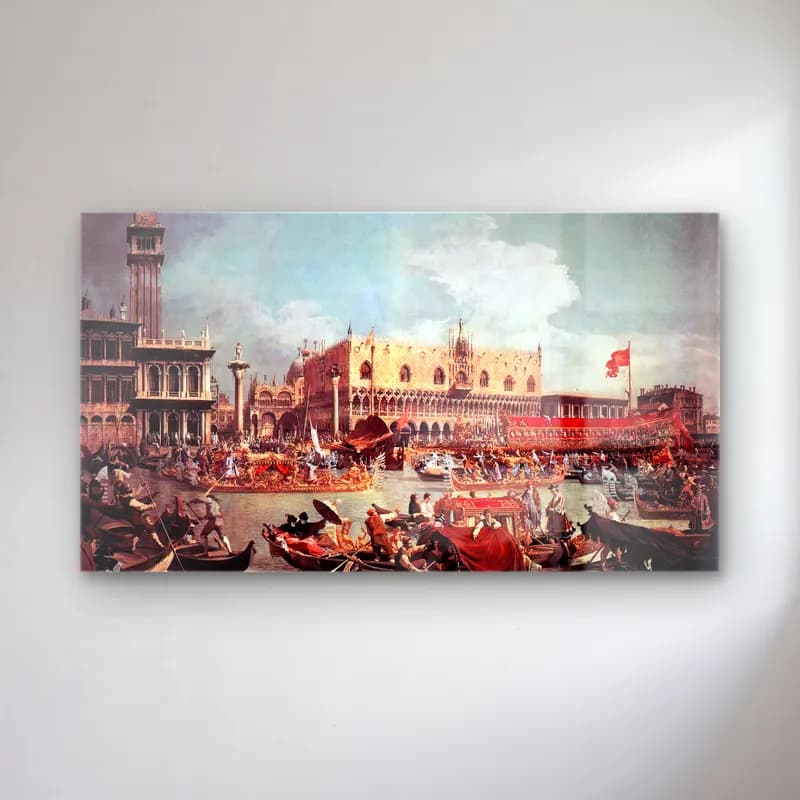 Yağlı Boya Venedik Kanalları No. 25 cam tablo — Yağlı Boya Venedik Kanalları No. 25 — yağlı boya venedik kanalları