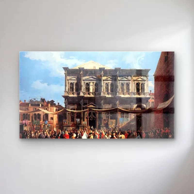 Yağlı Boya Kalabalık Cadde No. 11 cam tablo — Yağlı Boya Kalabalık Cadde No. 11 — yağlı boya kalabalık cadde