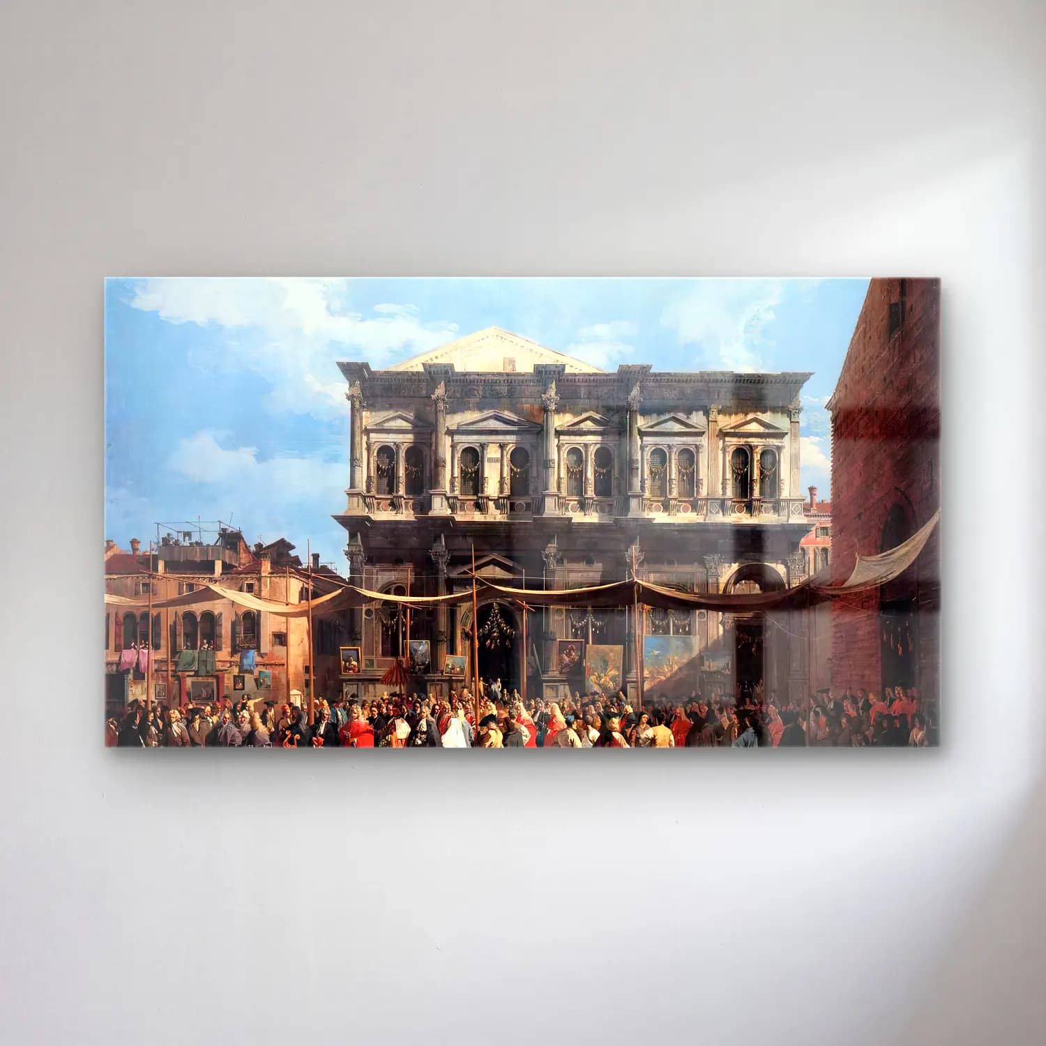 Yağlı Boya Kalabalık Cadde No. 11 cam tablo — Yağlı Boya Kalabalık Cadde No. 11 — yağlı boya kalabalık cadde