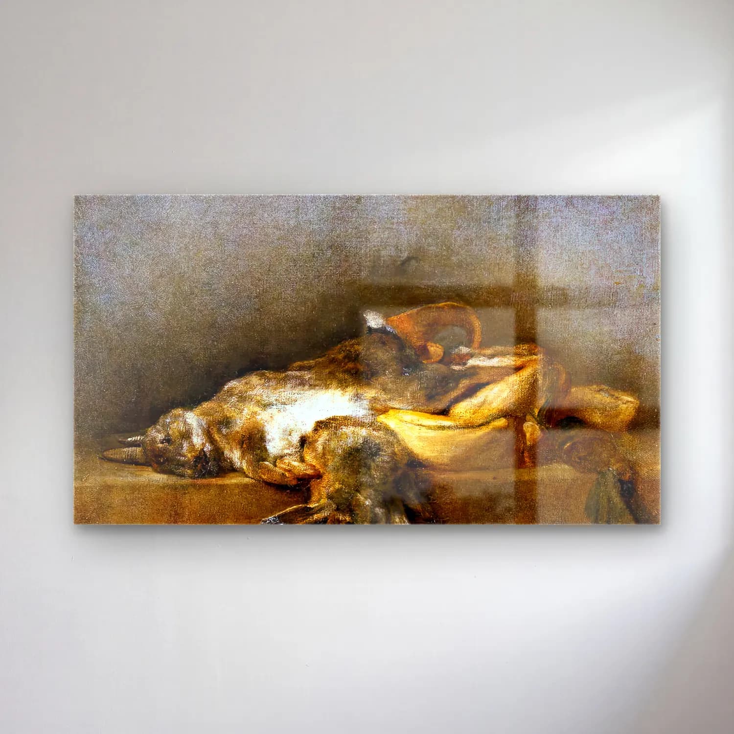 Jean-Baptiste-Siméon Chardin – Still-Life with Two Rabbits cam tablo — Jean-Baptiste-Siméon Chardin – Still-Life with Two Rabbits — yağlı boya koyun