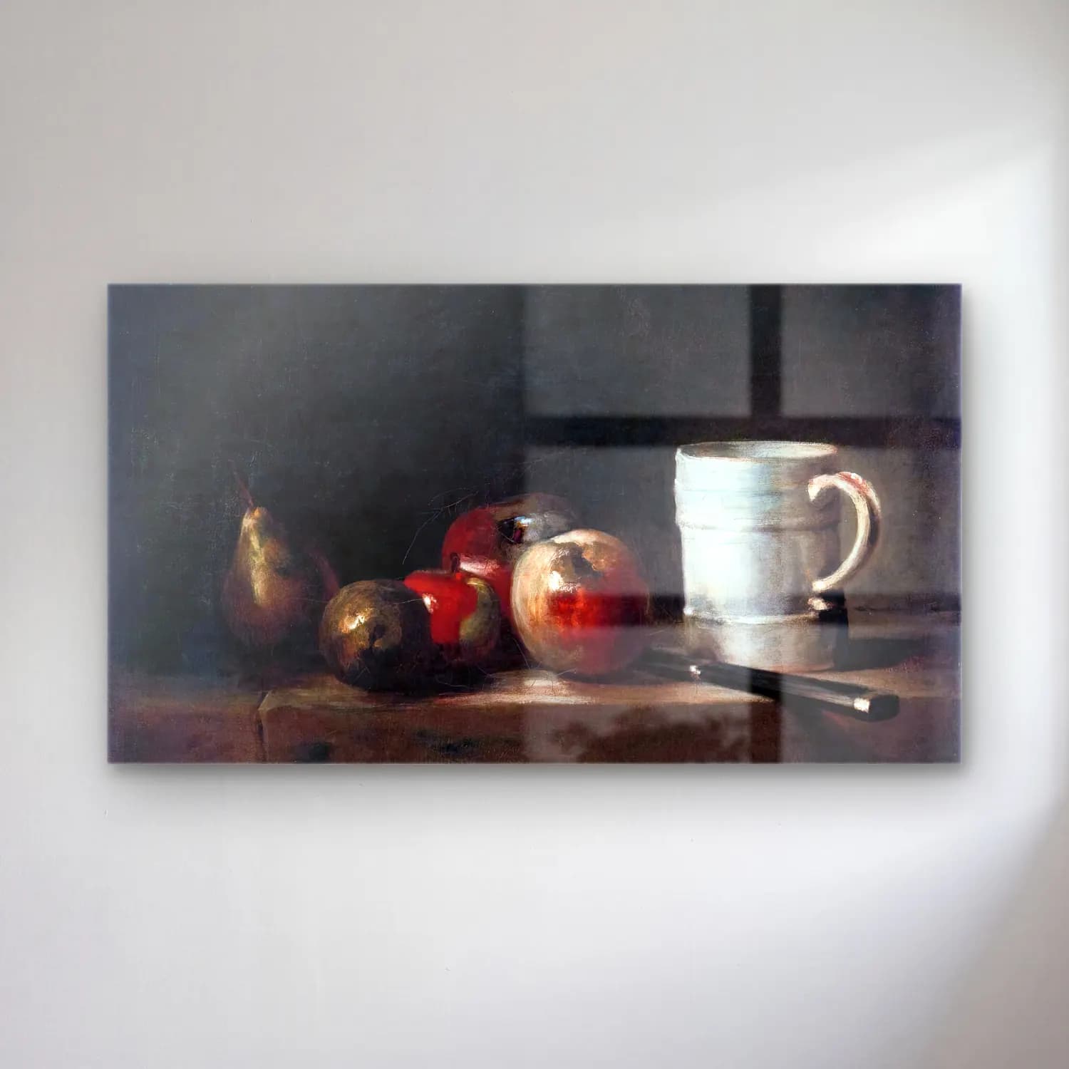 Jean-Baptiste-Siméon Chardin – Still-Life with a White Mug cam tablo — Jean-Baptiste-Siméon Chardin – Still-Life with a White Mug — yağlı boya meyveli natürmort