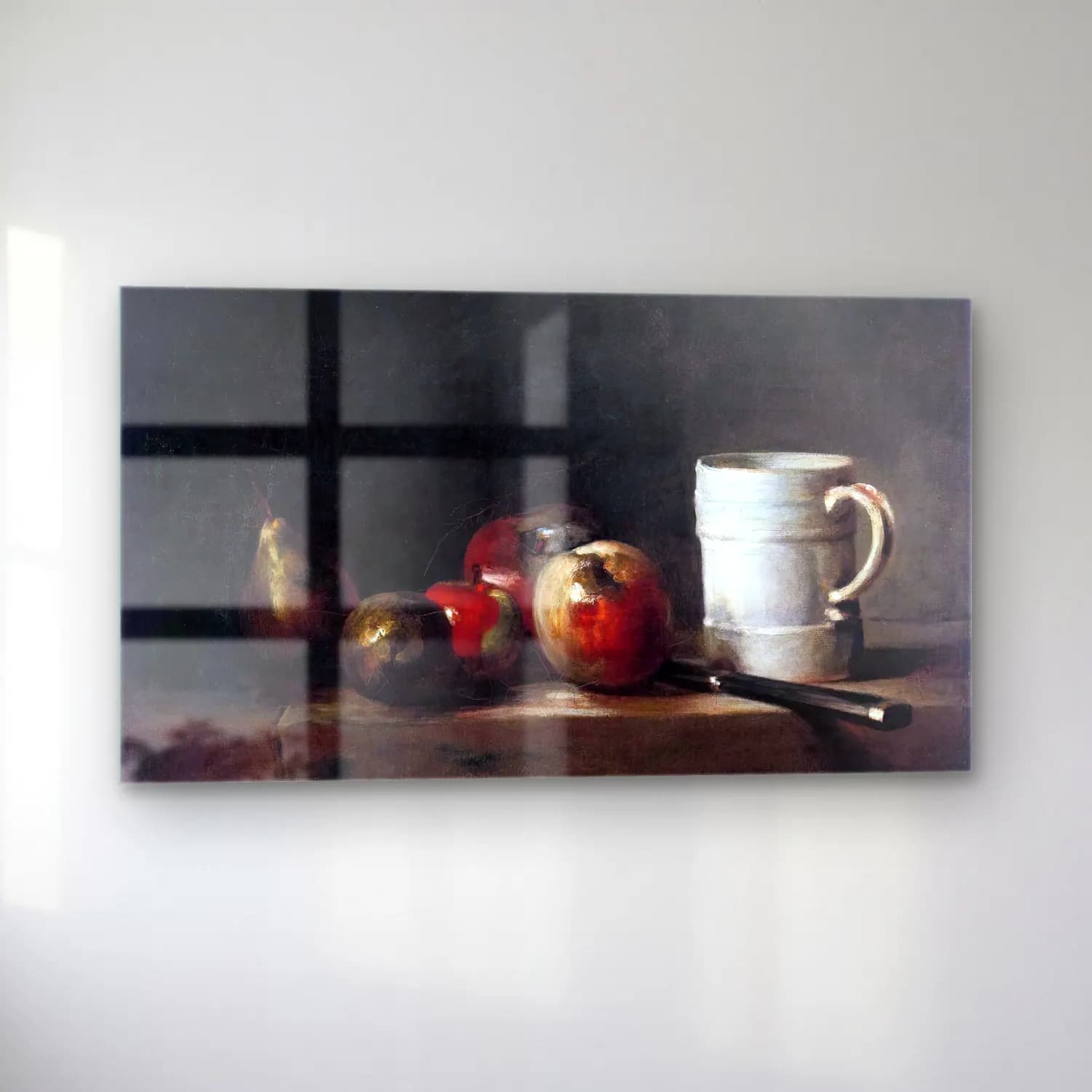Jean-Baptiste-Siméon Chardin – Still-Life with a White Mug cam tablo — sol açıdan görünüm