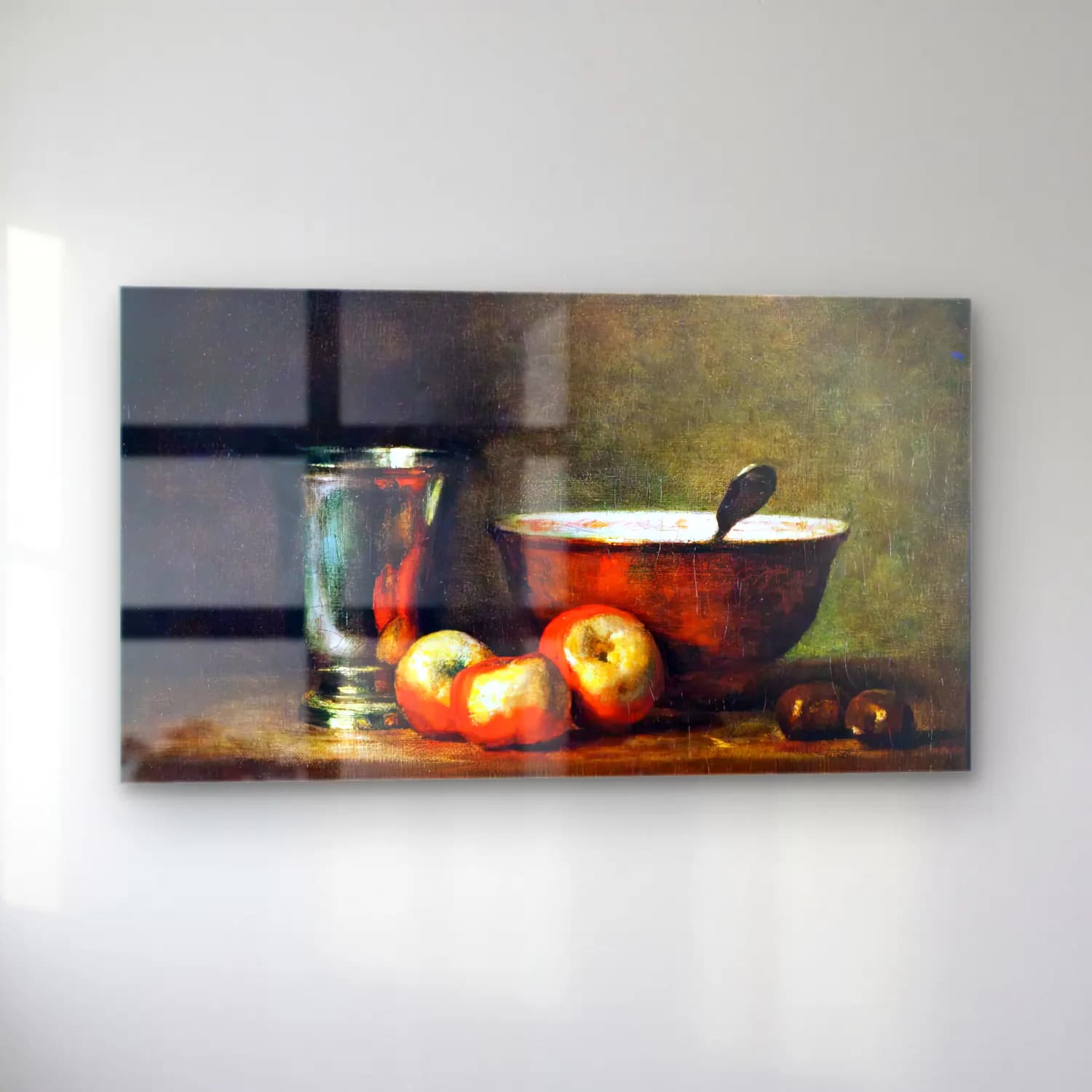 Jean-Baptiste-Siméon Chardin – The Silver Cup cam tablo — sol açıdan görünüm