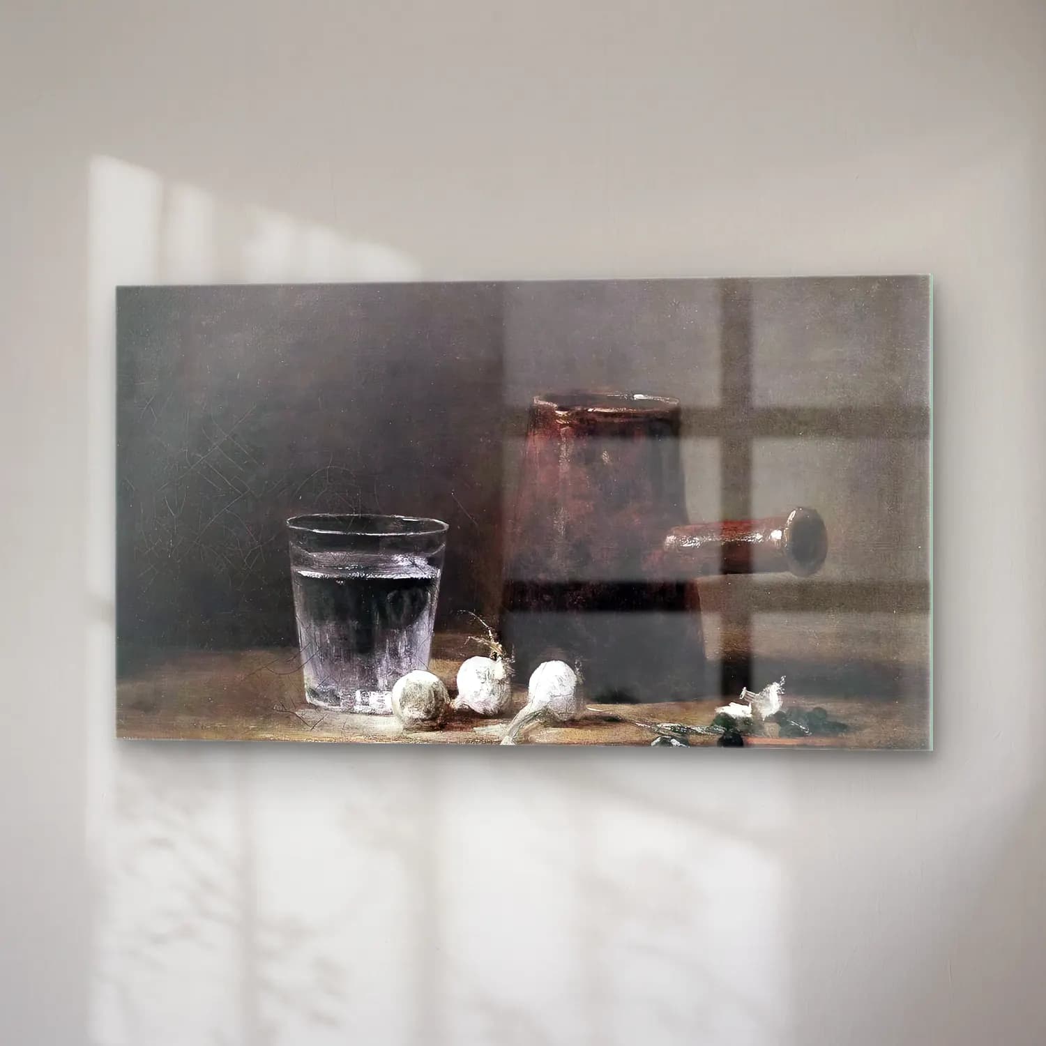 Jean-Baptiste-Siméon Chardin – Water Glass and Jug cam tablo — sağ açıdan görünüm