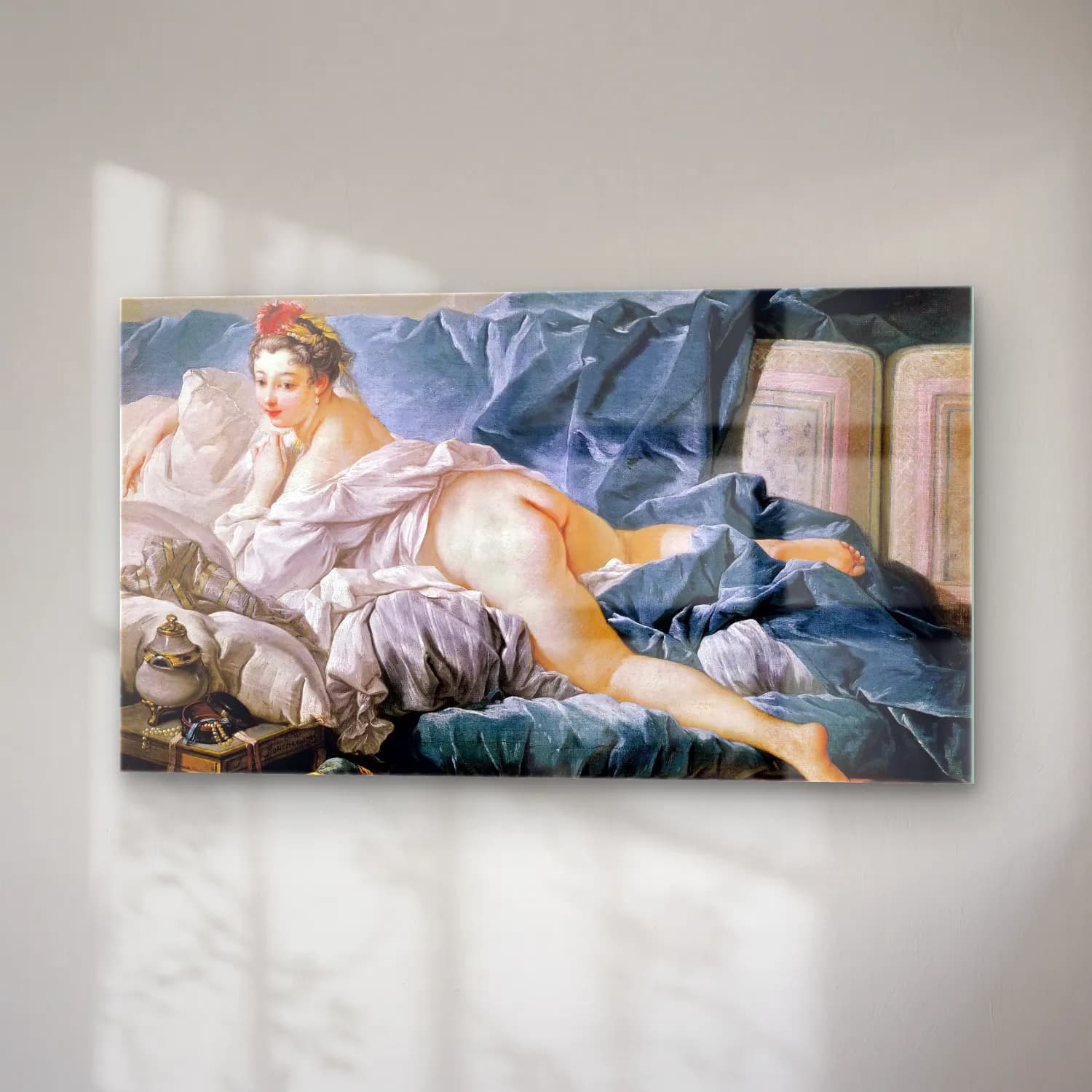 Francois Boucher – Brown Odalisque cam tablo — sağ açıdan görünüm