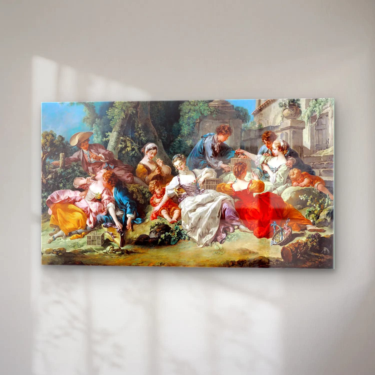 Francois Boucher – The Bird Catchers cam tablo — sağ açıdan görünüm