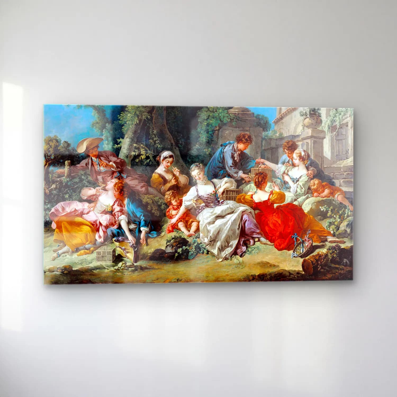 Francois Boucher – The Bird Catchers cam tablo — sol açıdan görünüm