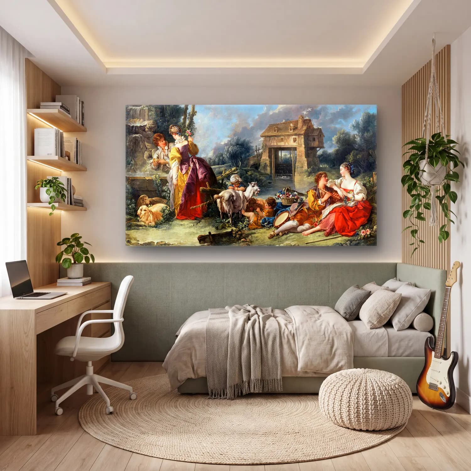 Francois Boucher – The Fountain of Love cam tablo — genç odasında
