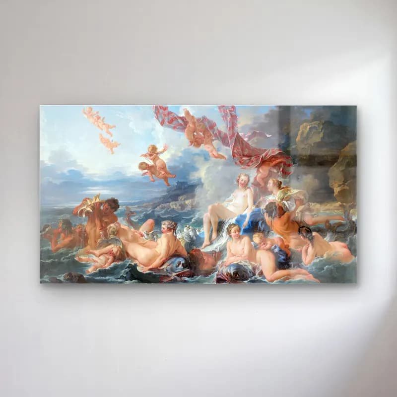 Francois Boucher – The Triumph of Venus cam tablo — Francois Boucher – The Triumph of Venus — yağlı boya mitolojik sahne