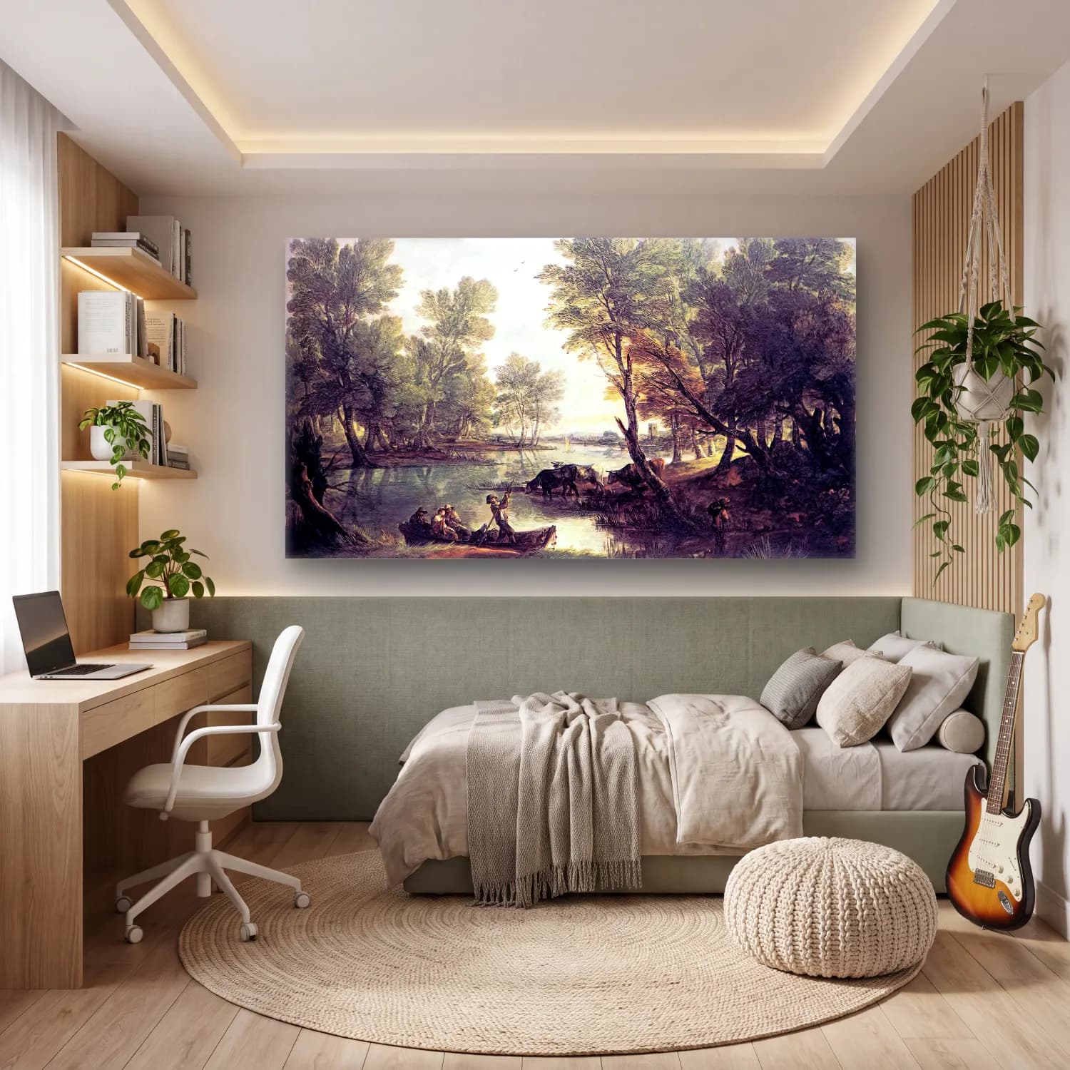 Thomas Gainsborough – River Landscape cam tablo — genç odasında