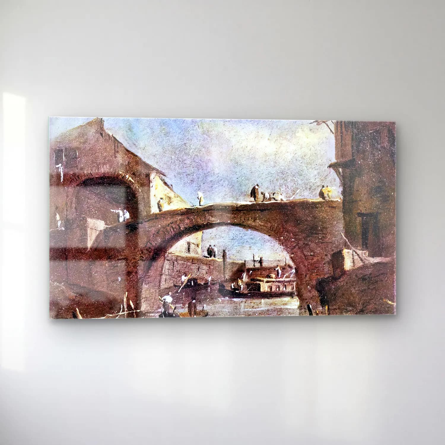 Francesco Guardi – Bridge at Dolo cam tablo — sol açıdan görünüm