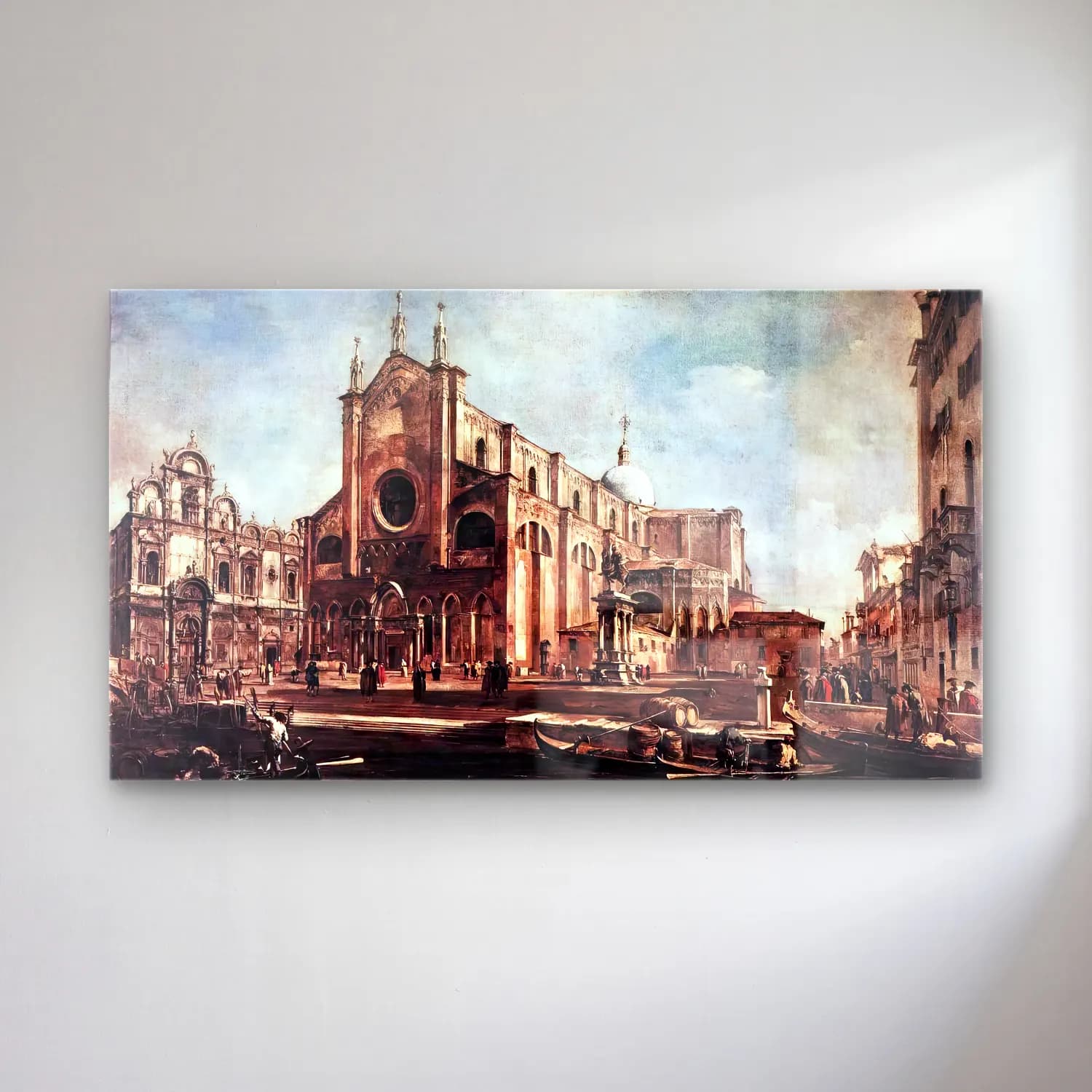 Francesco Guardi – Campo Santi Giovanni e Paolo cam tablo — Francesco Guardi – Campo Santi Giovanni e Paolo — yağlı boya katedral