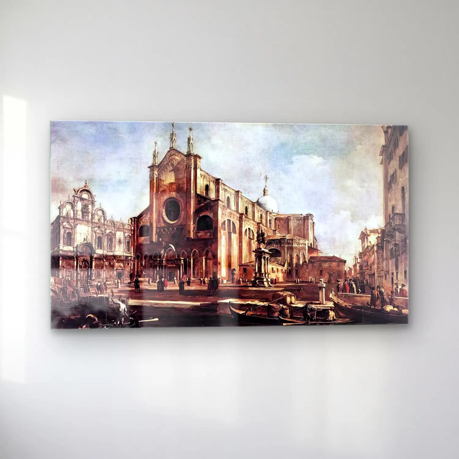 Francesco Guardi – Campo Santi Giovanni e Paolo cam tablo — sol açıdan görünüm