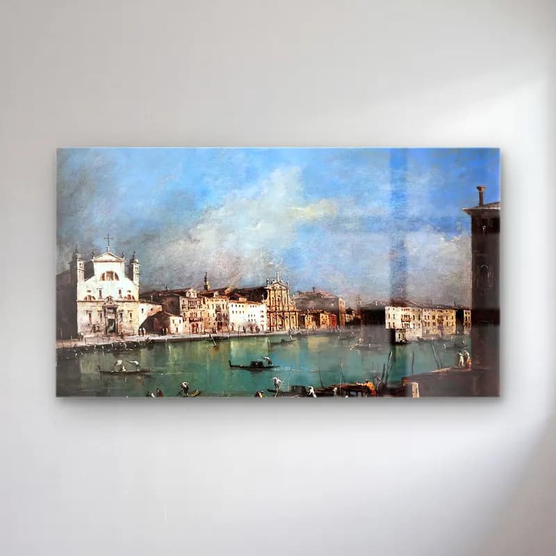 Francesco Guardi – Canal Grande with Santa Lucia and the Scalzi Church cam tablo — Francesco Guardi – Canal Grande with Santa Lucia and the Scalzi Church — empresyonist liman ve tekneler