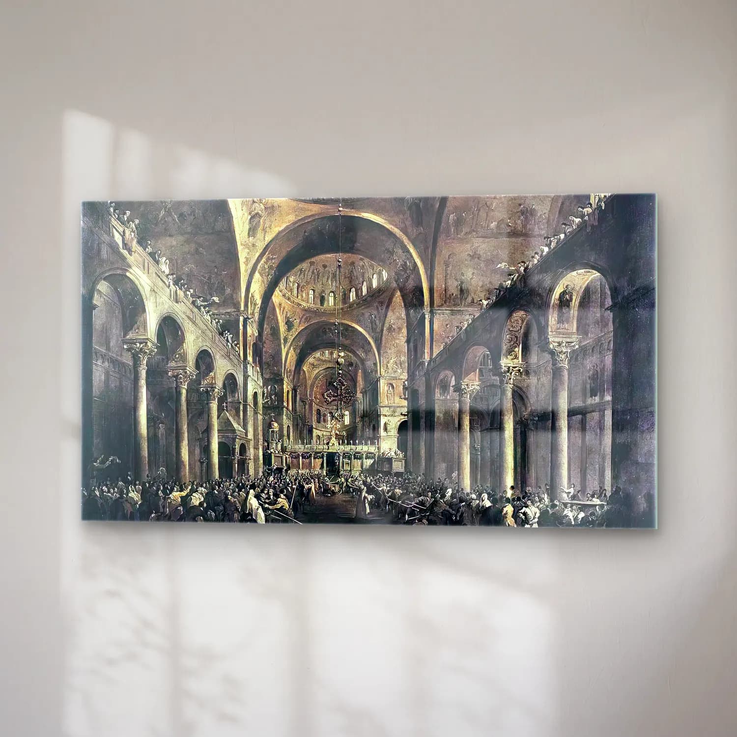 Francesco Guardi – Doge Alvise Iv Mocenigo Appears to the People in St Mark s… cam tablo — sağ açıdan görünüm