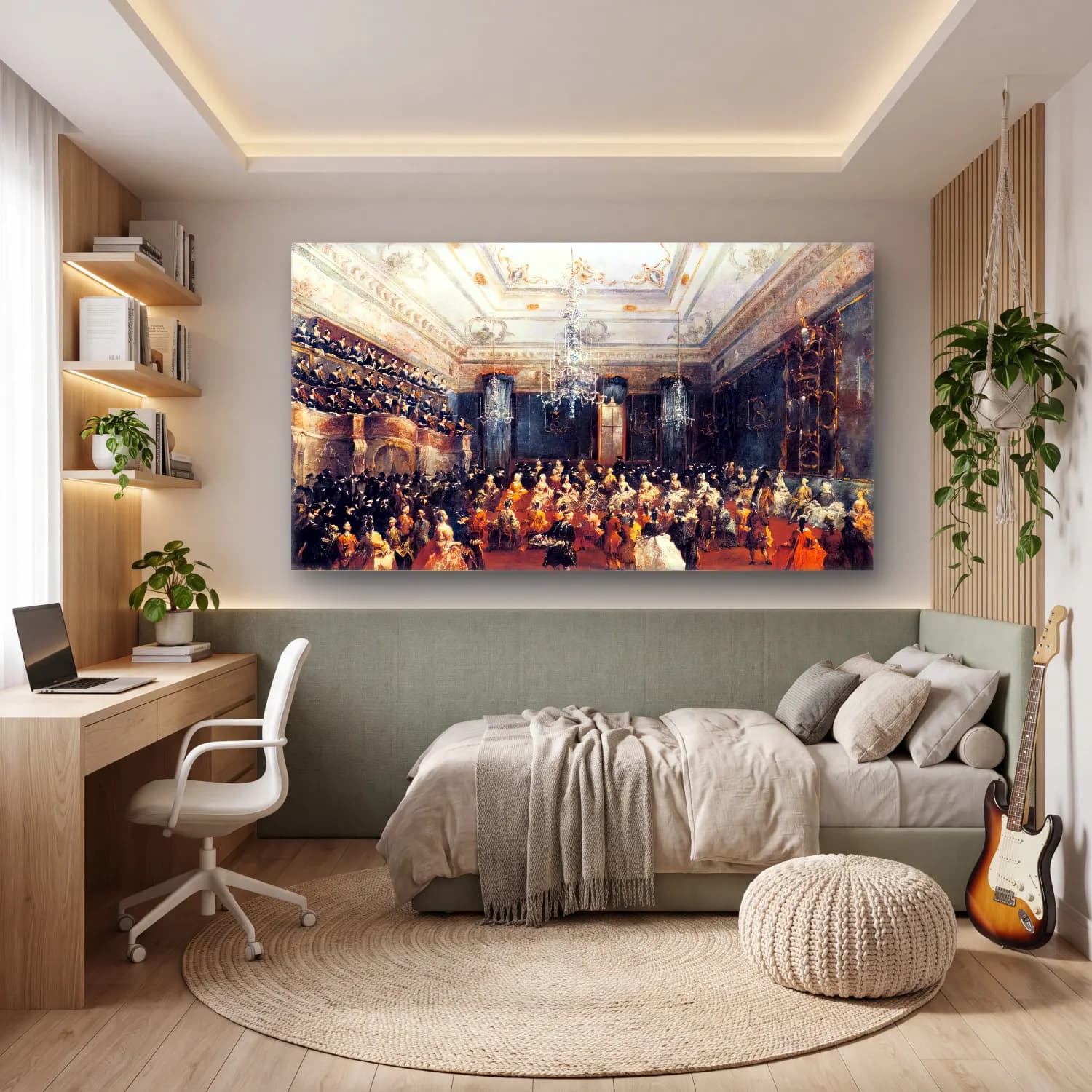 Francesco Guardi – Ladies Concert at the Philharmonic Hall cam tablo — genç odasında