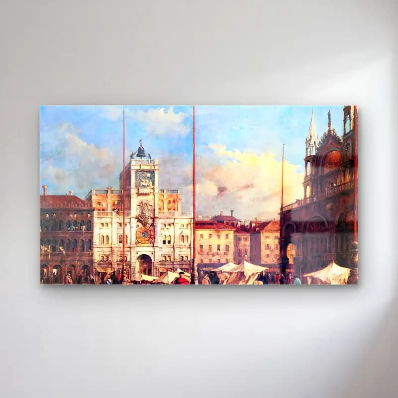 Francesco Guardi – Piazza San Marco, Venice cam tablo — Francesco Guardi – Piazza San Marco, Venice — suluboya roma