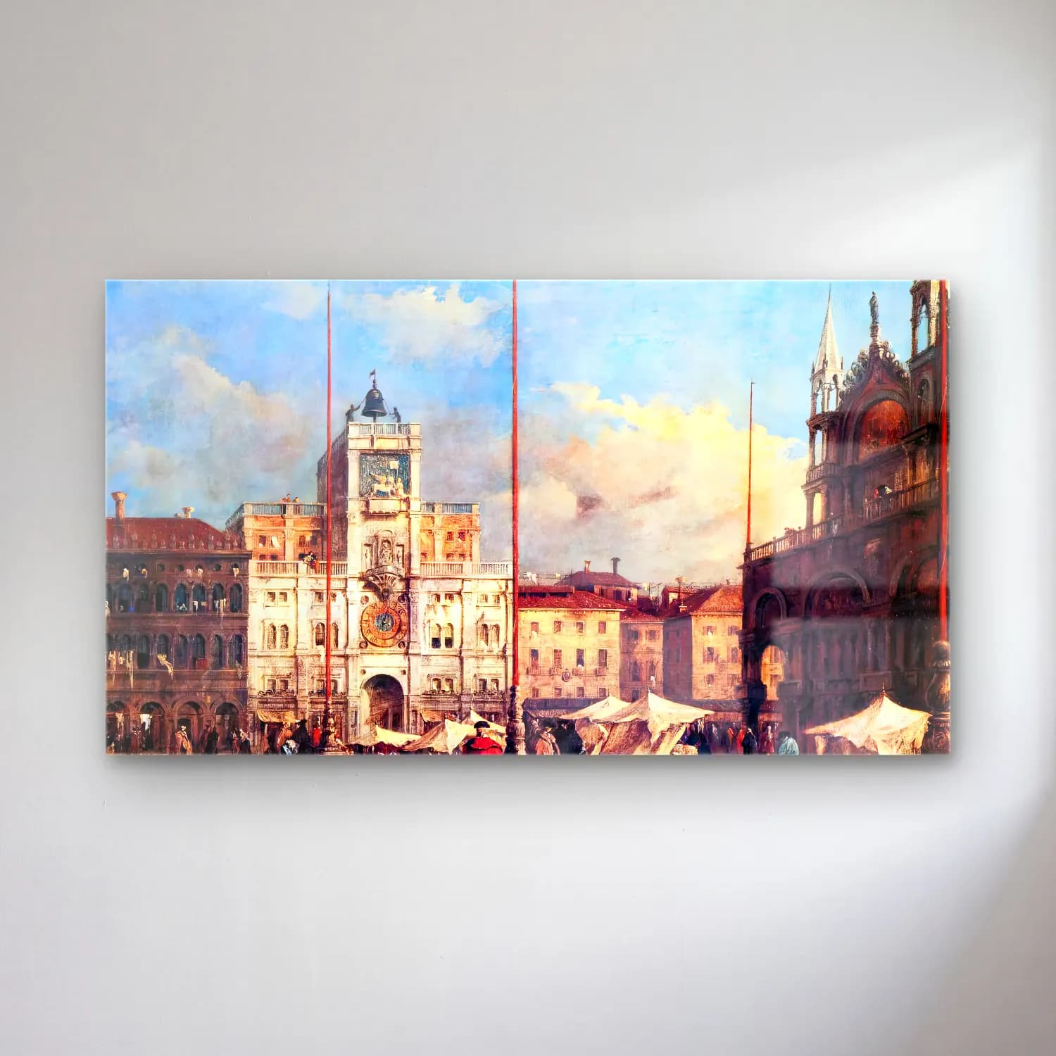 Francesco Guardi – Piazza San Marco, Venice cam tablo — Francesco Guardi – Piazza San Marco, Venice — suluboya roma