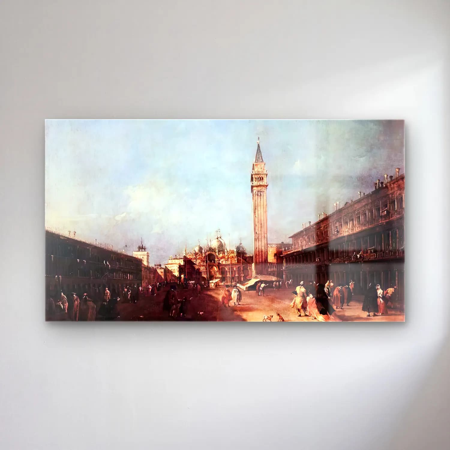 Francesco Guardi – Piazza San Marco cam tablo — Francesco Guardi – Piazza San Marco — yağlı boya saat