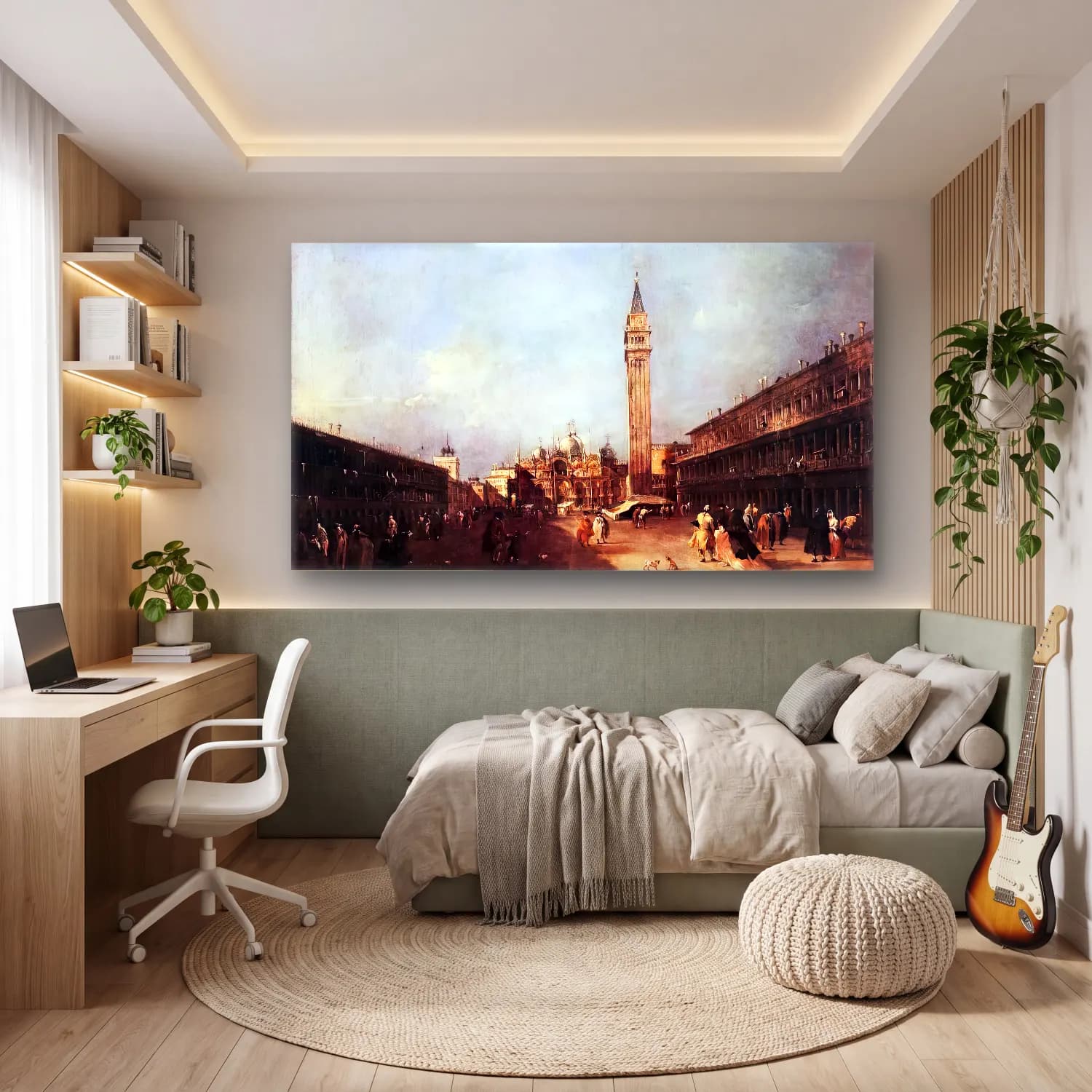 Francesco Guardi – Piazza San Marco cam tablo — genç odasında