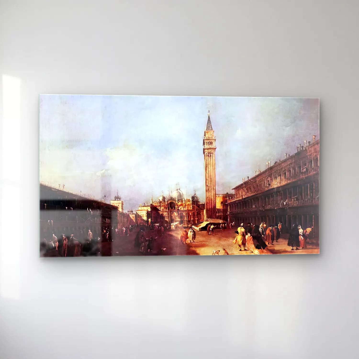 Francesco Guardi – Piazza San Marco cam tablo — sol açıdan görünüm