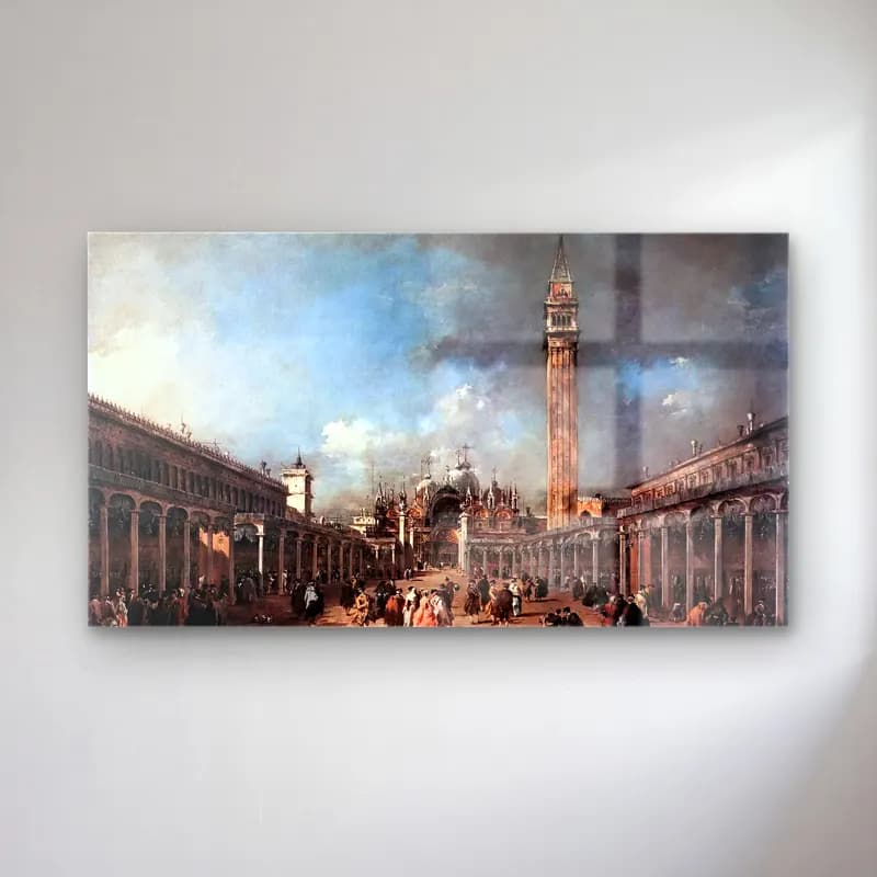 Francesco Guardi – Piazza di San Marco cam tablo — Francesco Guardi – Piazza di San Marco — yağlı boya katedral