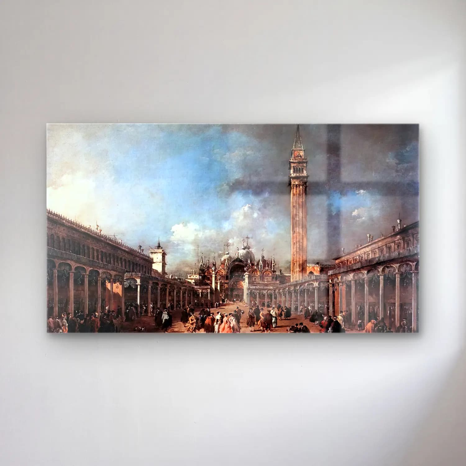Francesco Guardi – Piazza di San Marco cam tablo — Francesco Guardi – Piazza di San Marco — yağlı boya katedral