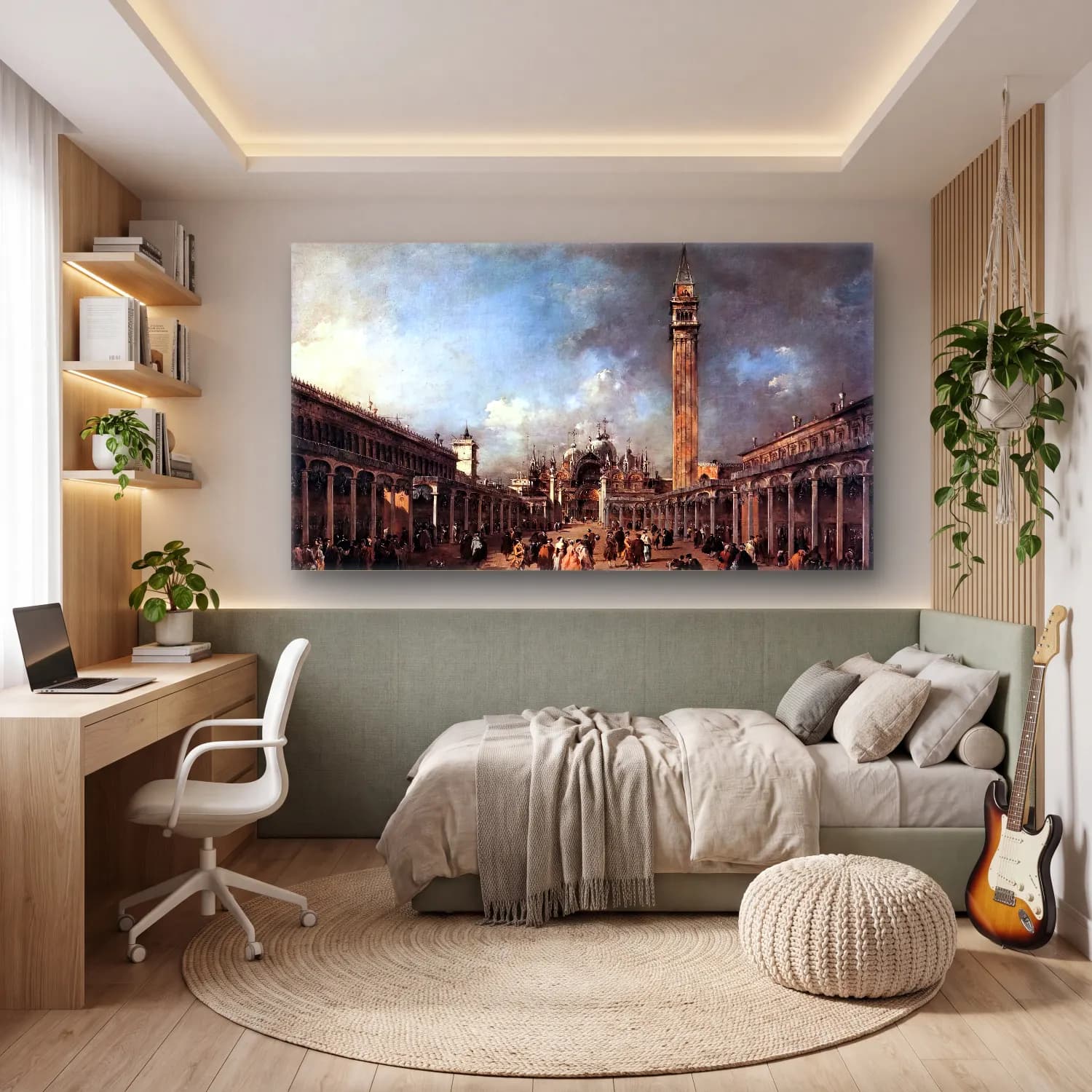 Francesco Guardi – Piazza di San Marco cam tablo — genç odasında