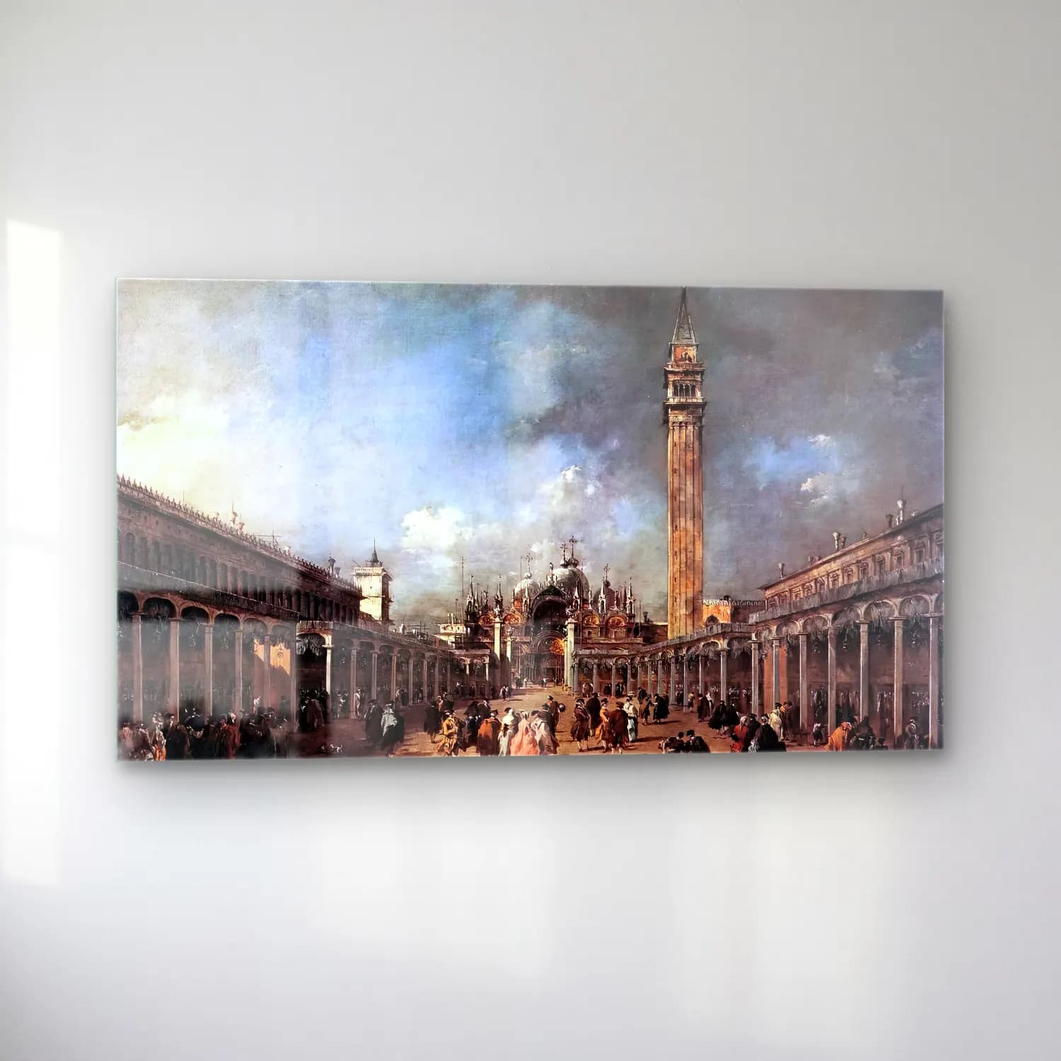 Francesco Guardi – Piazza di San Marco cam tablo — sol açıdan görünüm