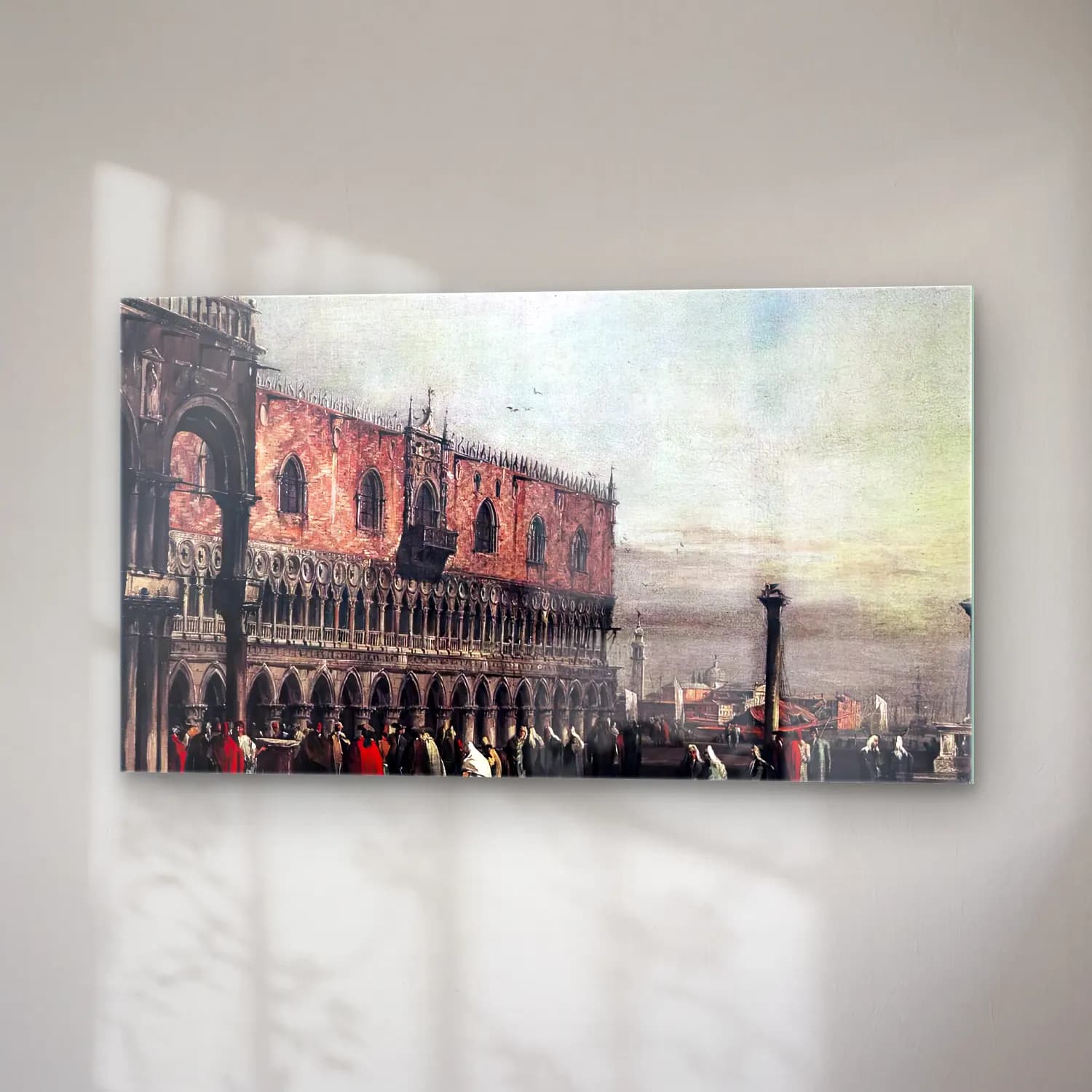 Francesco Guardi – Piazzetta with the Doge s Palace cam tablo — sağ açıdan görünüm