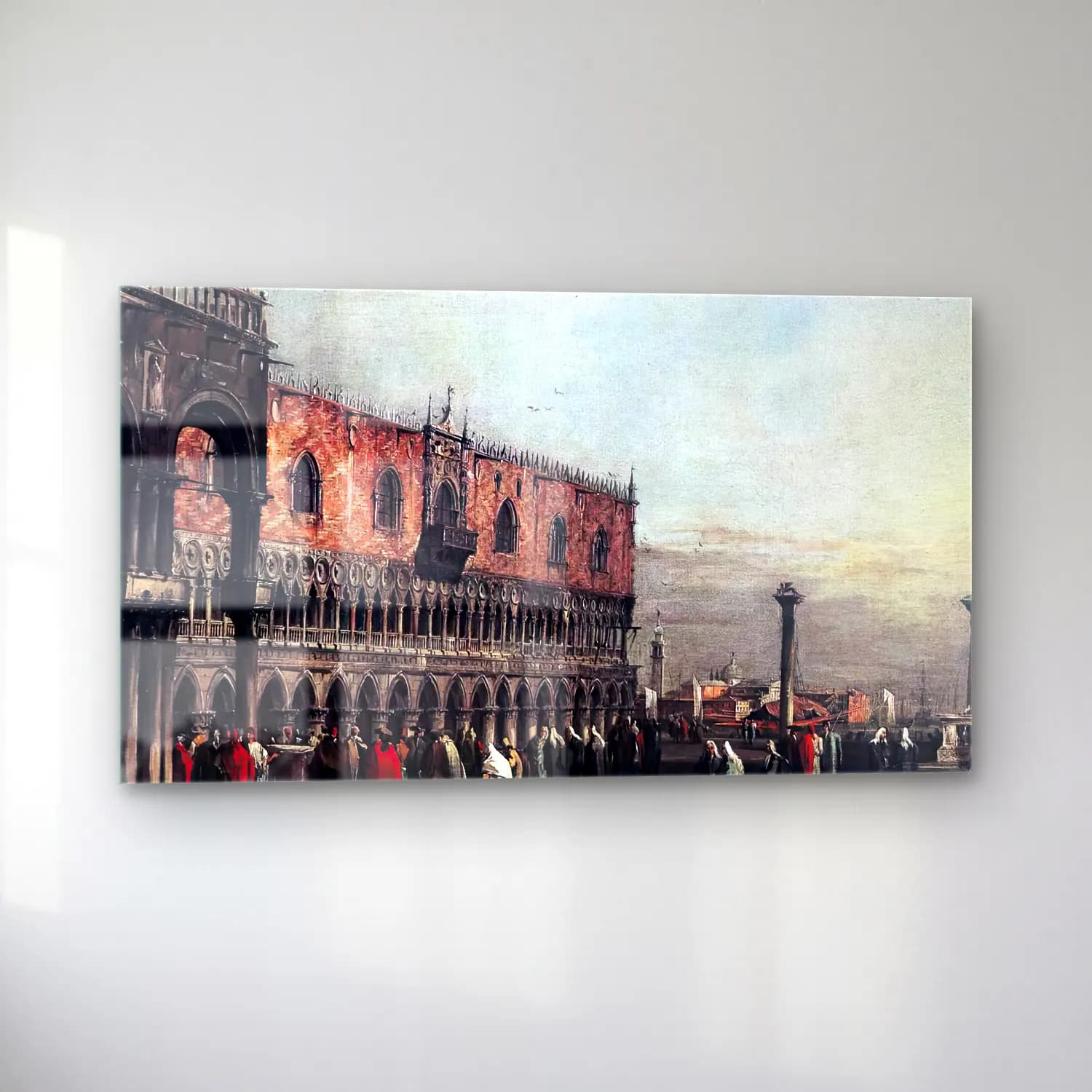 Francesco Guardi – Piazzetta with the Doge s Palace cam tablo — sol açıdan görünüm