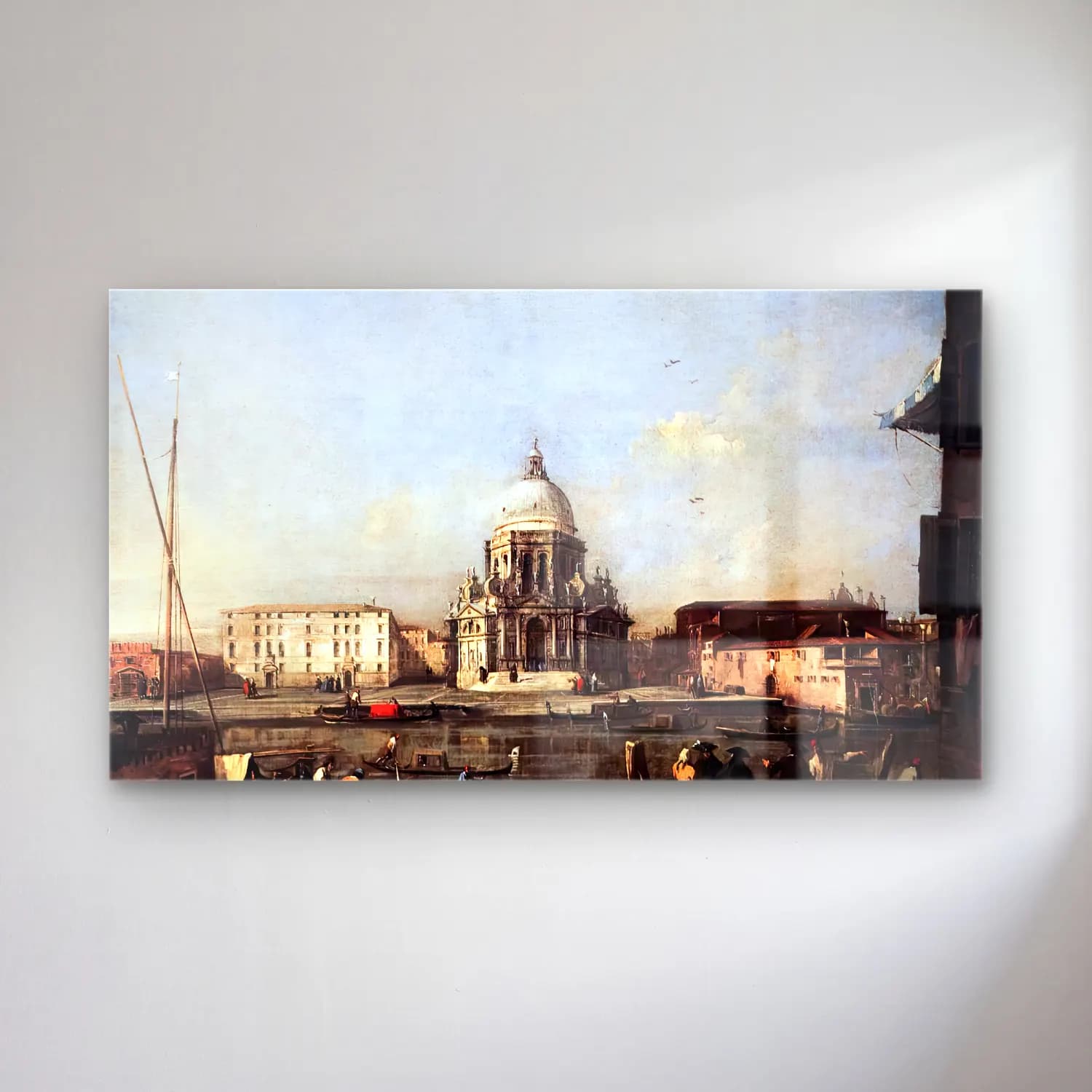 Francesco Guardi – Santa Maria della Salute Viewed from across the Canal Grande cam tablo — Francesco Guardi – Santa Maria della Salute Viewed from across the Canal Grande — yağlı boya katedral