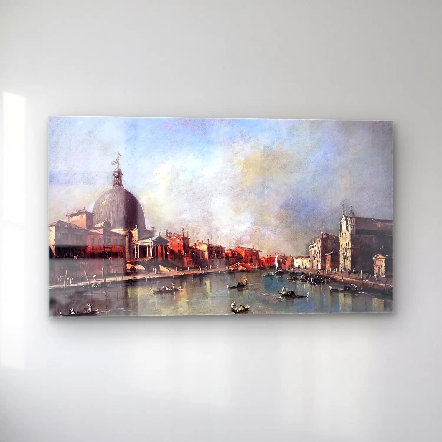 Francesco Guardi – The Canal Grande with San Simeone Piccolo cam tablo — sol açıdan görünüm