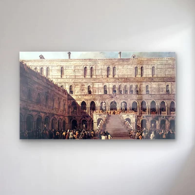 Francesco Guardi – The Coronation of the Doge cam tablo — Francesco Guardi – The Coronation of the Doge — vintage roma