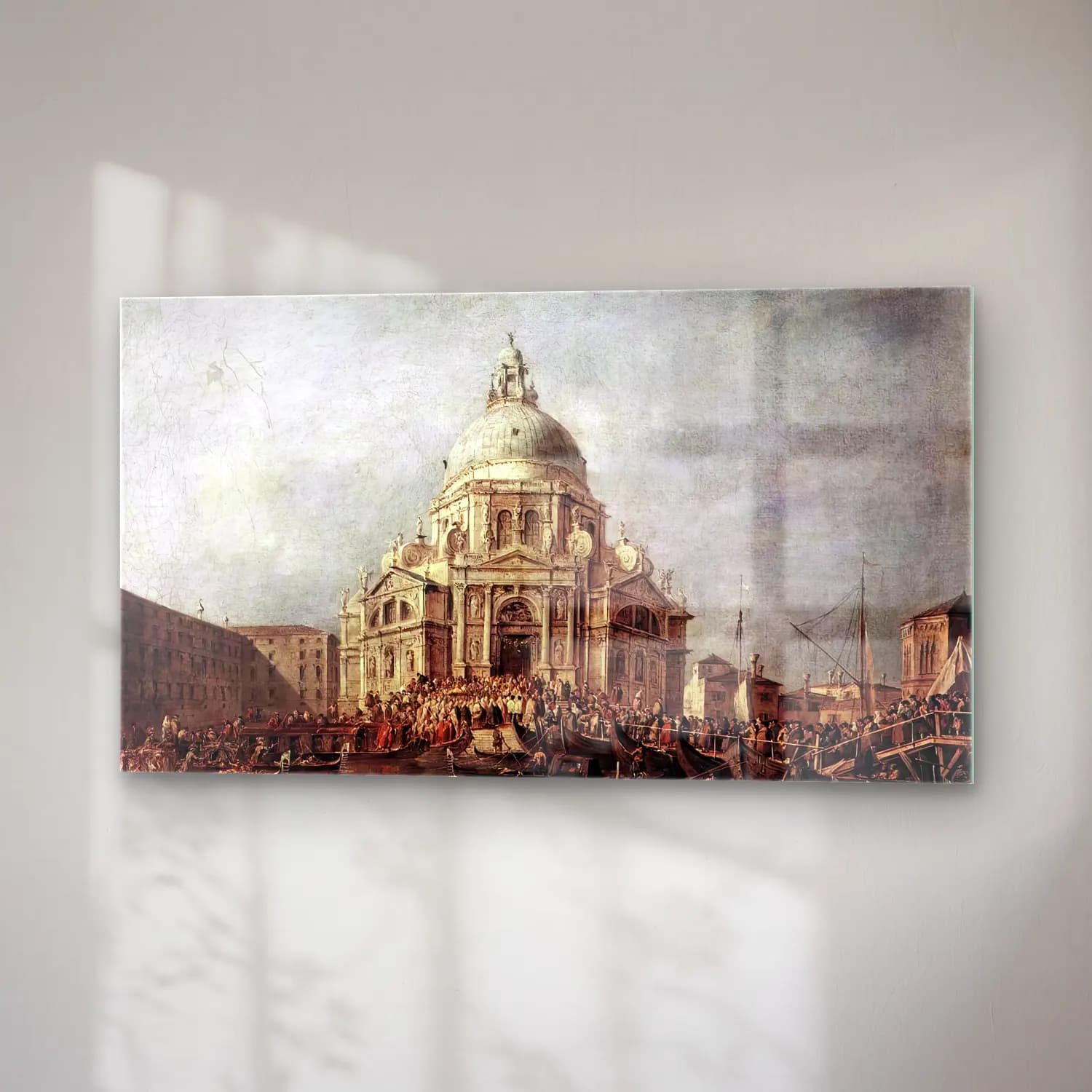 Francesco Guardi – The Doge at the Basilica of La Salute cam tablo — sağ açıdan görünüm