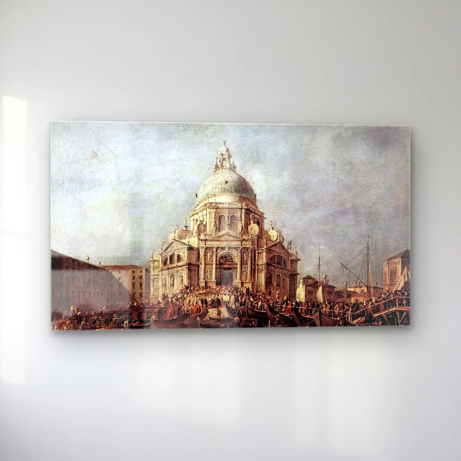 Francesco Guardi – The Doge at the Basilica of La Salute cam tablo — sol açıdan görünüm