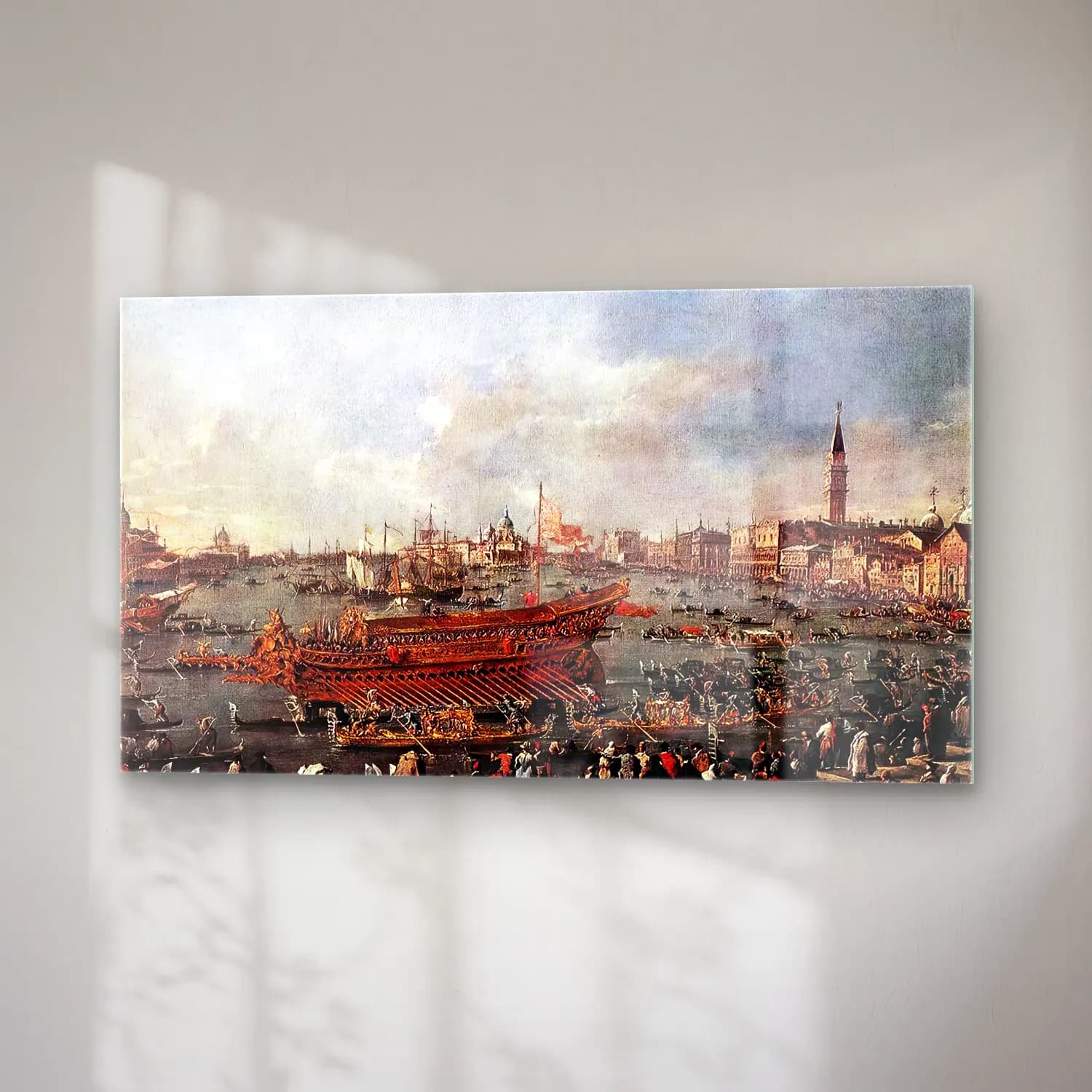 Francesco Guardi – The Doge on the Bucintaur near the Riva di Sant Elena cam tablo — sağ açıdan görünüm