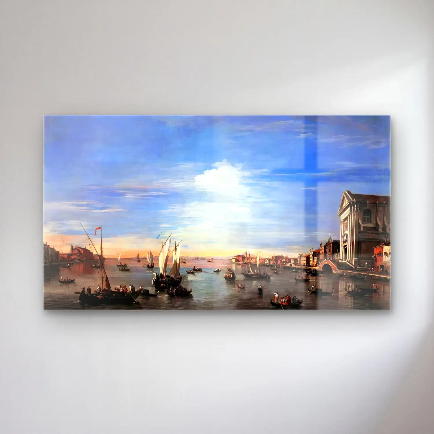 Francesco Guardi – The Giudecca Canal with the Zattere cam tablo — Francesco Guardi – The Giudecca Canal with the Zattere — yağlı boya liman ve tekneler