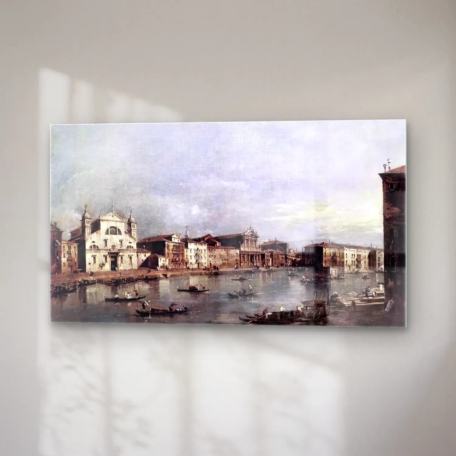 Francesco Guardi – The Grand Canal with Santa Lucia and the Scalzi cam tablo — sağ açıdan görünüm