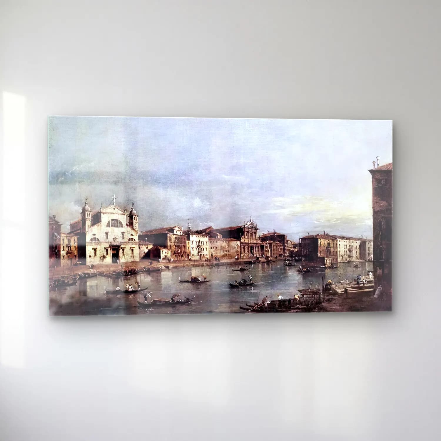 Francesco Guardi – The Grand Canal with Santa Lucia and the Scalzi cam tablo — sol açıdan görünüm