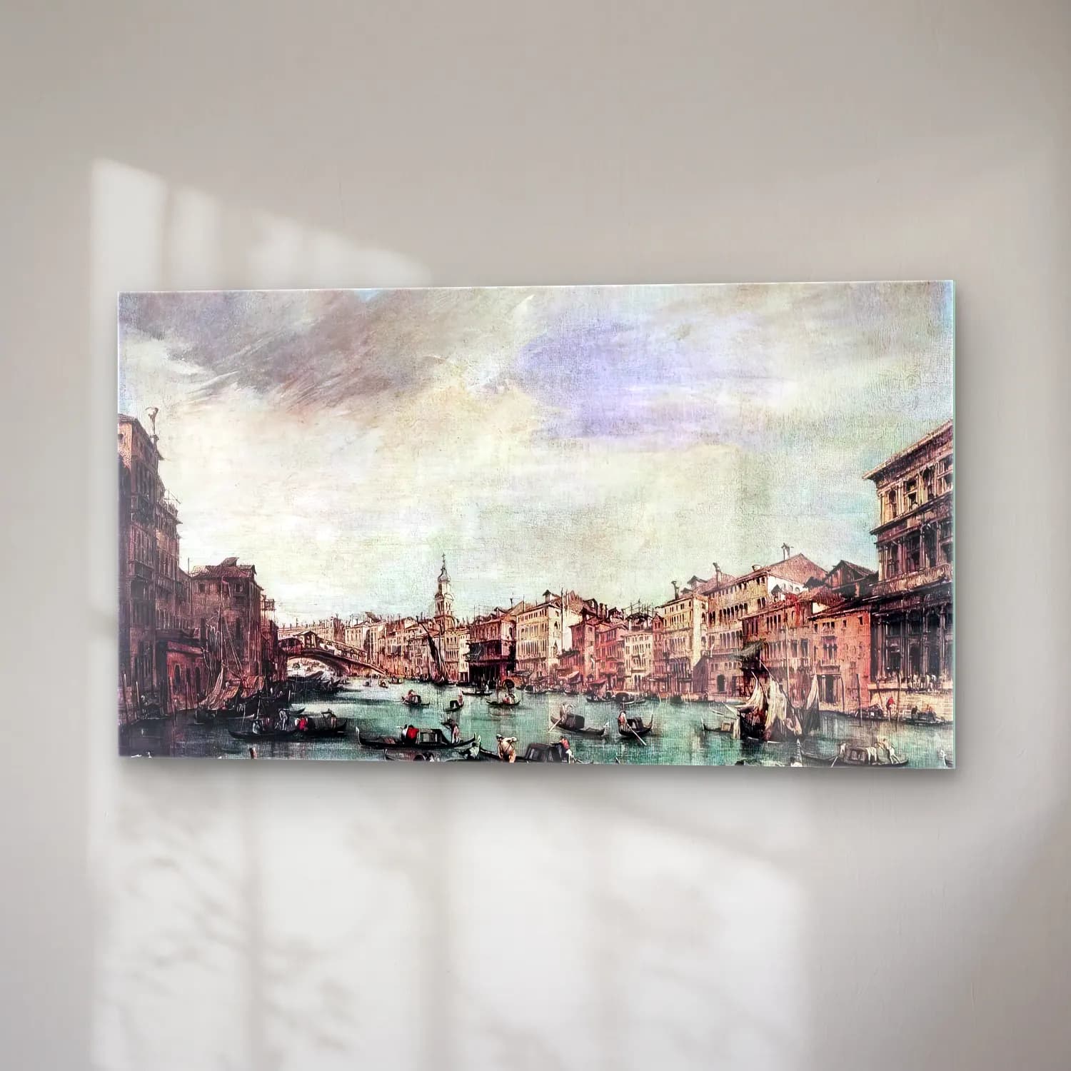 Francesco Guardi – The Grand Canal, Looking toward the Rialto Bridge cam tablo — sağ açıdan görünüm