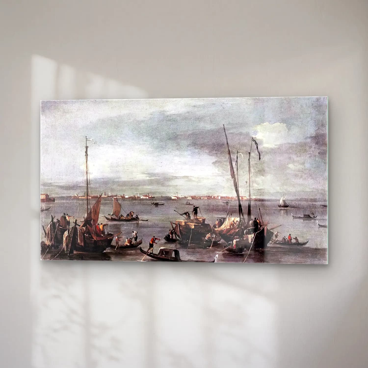 Francesco Guardi – The Lagoon Looking toward Murano from the Fondamenta Nuove cam tablo — sağ açıdan görünüm