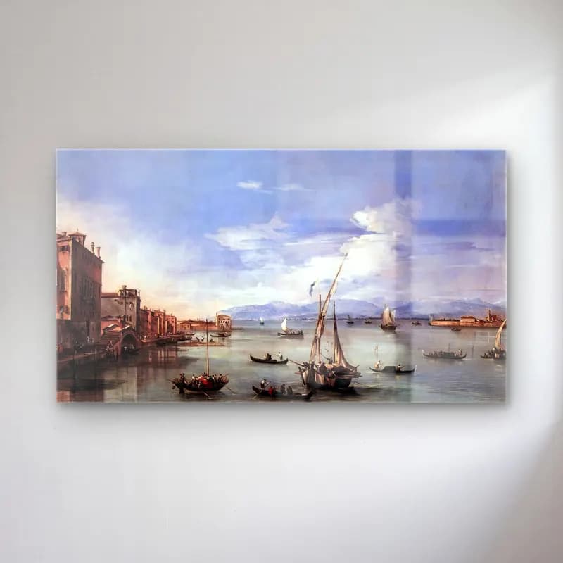 Francesco Guardi – The Lagoon from the Fondamenta Nuove cam tablo — Francesco Guardi – The Lagoon from the Fondamenta Nuove — yağlı boya liman ve tekneler