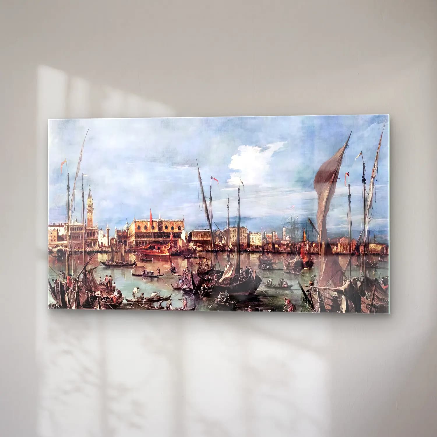 Francesco Guardi – The Molo and the Riva degli Schiavoni from the Bacino di… cam tablo — sağ açıdan görünüm