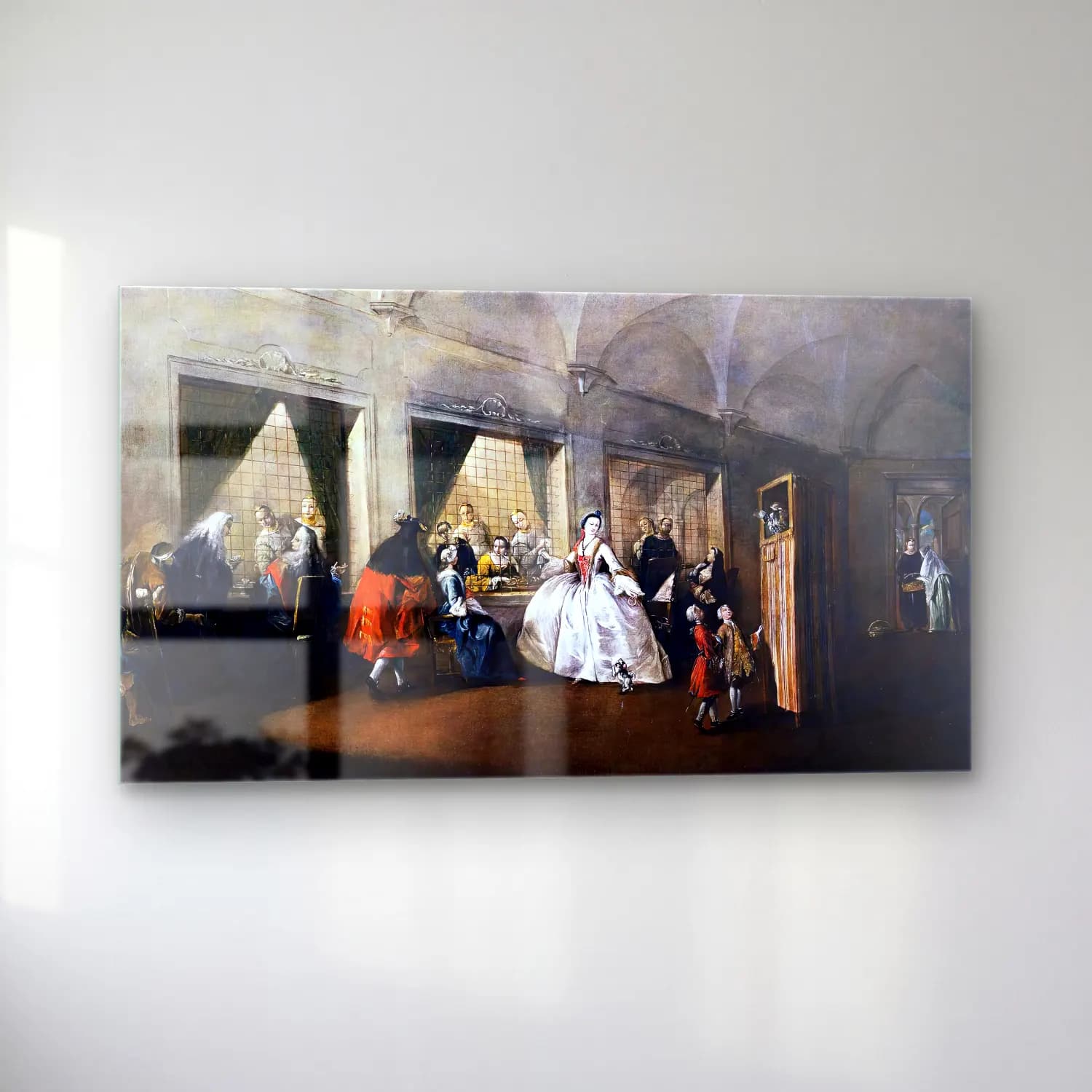 Francesco Guardi – The Parlor of the Nuns at San Zaccaria cam tablo — sol açıdan görünüm