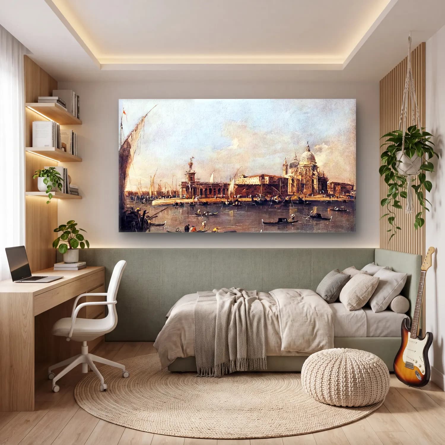 Francesco Guardi – The Punta di Dogana cam tablo — genç odasında