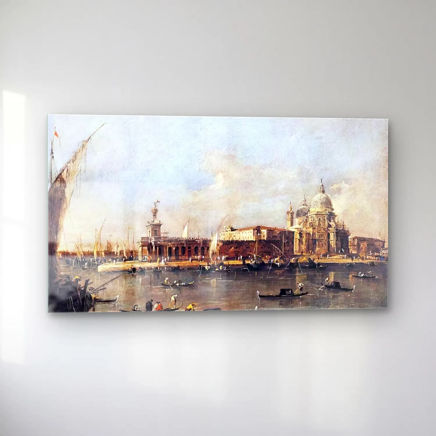 Francesco Guardi – The Punta di Dogana cam tablo — sol açıdan görünüm