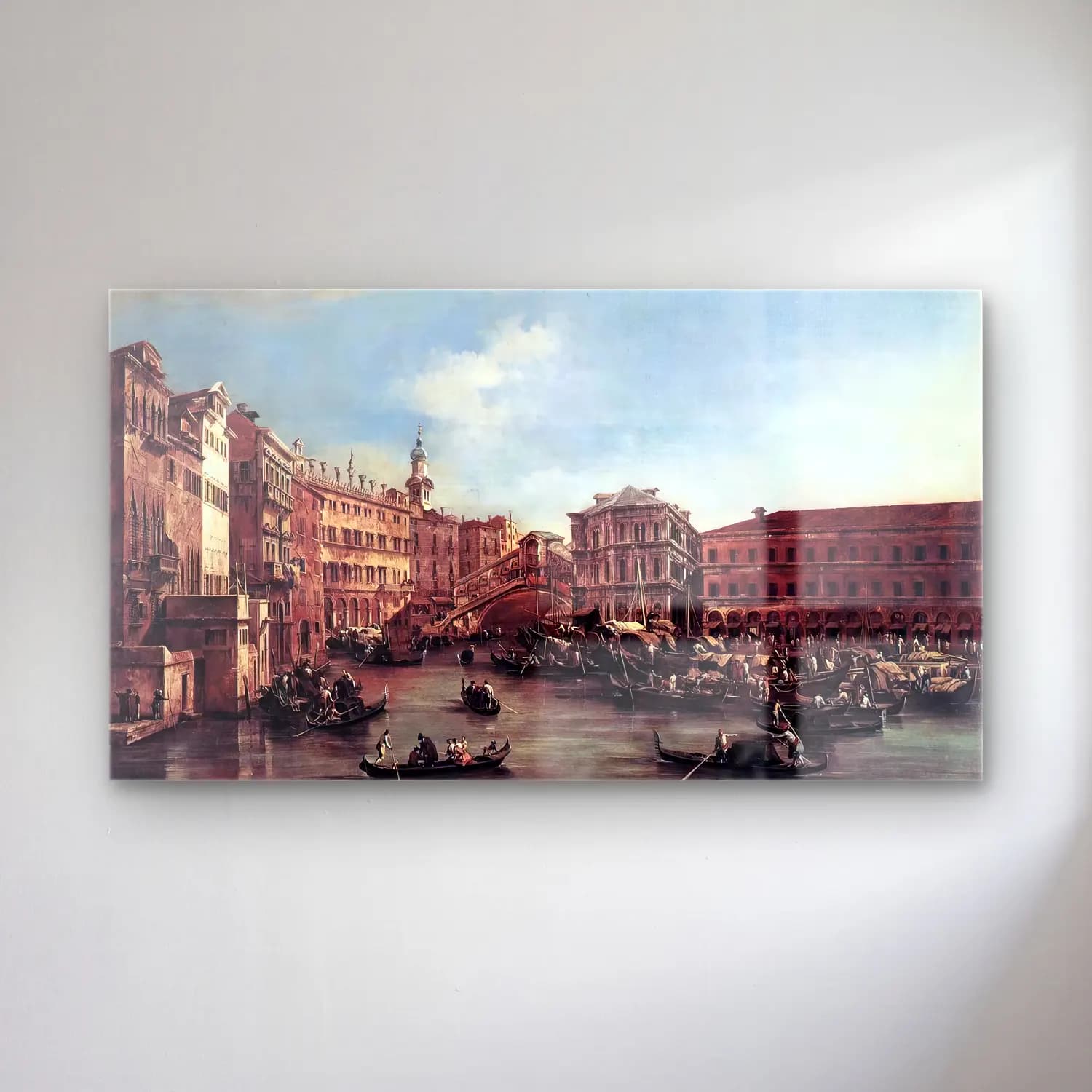 Francesco Guardi – The Rialto Bridge with the Palazzo dei Camerlenghi cam tablo — Francesco Guardi – The Rialto Bridge with the Palazzo dei Camerlenghi — yağlı boya venedik kanalları
